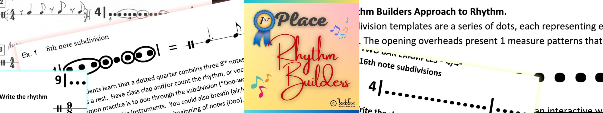 Rhythm Builders sales graphic box (4 × 4 in)