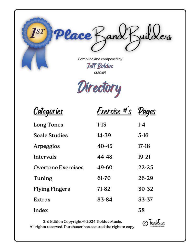1st Place Band Builders - Bolduc Music