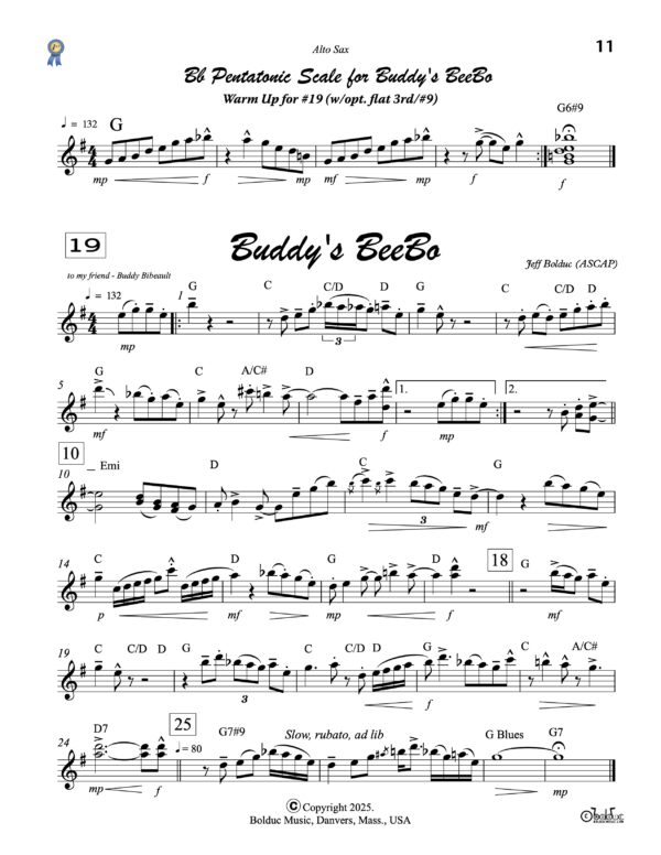 1st Place Jazz Builders Alto Sax Book - Bolduc Music