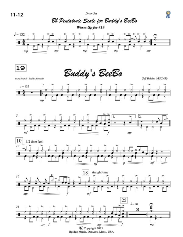 1st Place Jazz Builders Drum Set Book - Bolduc Music