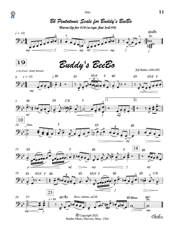 1st Place Jazz Builders Tuba Book - Bolduc Music