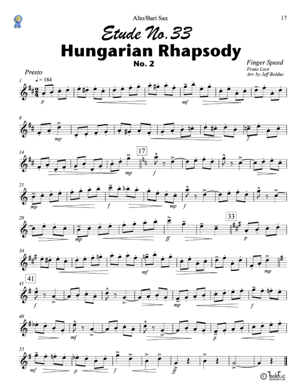 Etudes Alto-Bari Sax page 17