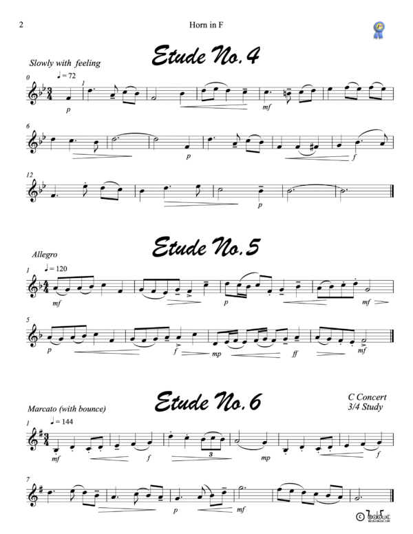 Etudes Horn Book page 2