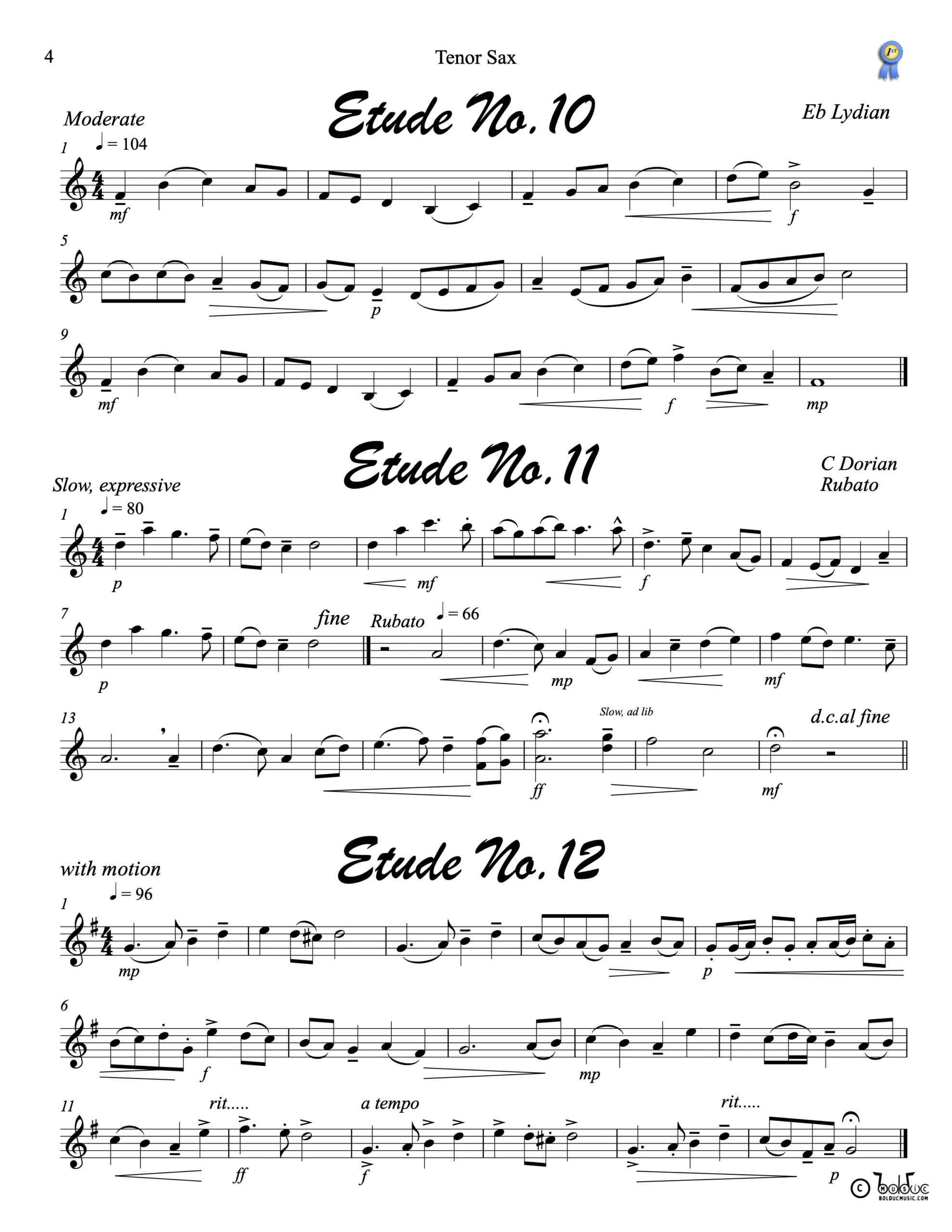 Etudes Tenor Sax page 4