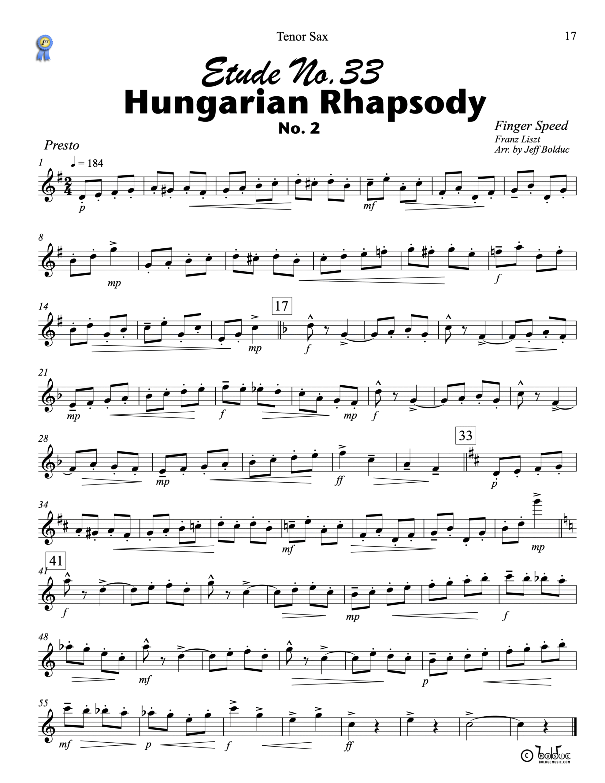Etudes Tenor Sax page 17