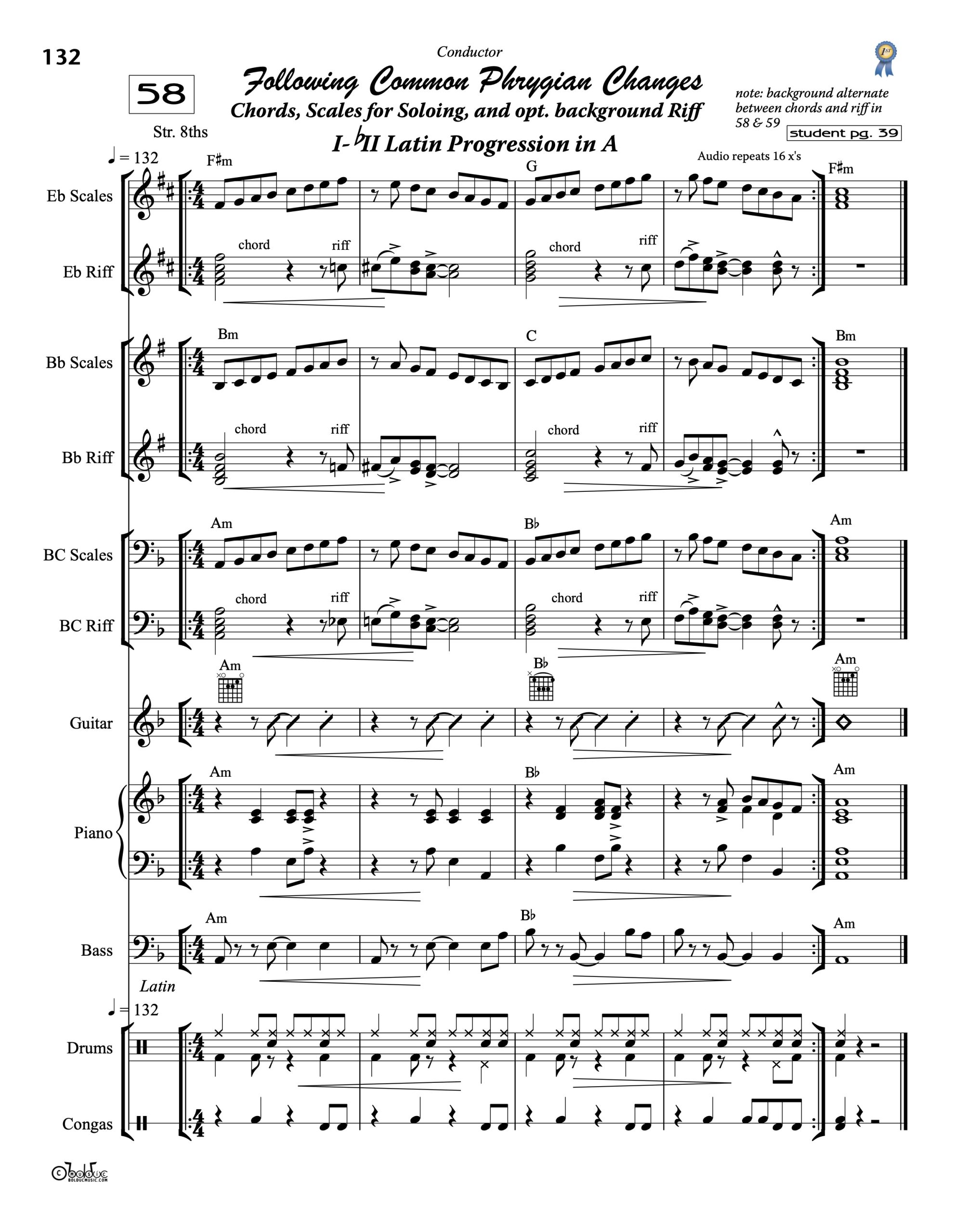 Score to Exercise No. 58