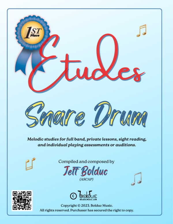 1st Place Etudes Snare Drum Book - Bolduc Music