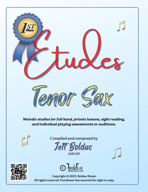 1st Place Etudes Tenor Sax Book - Bolduc Music