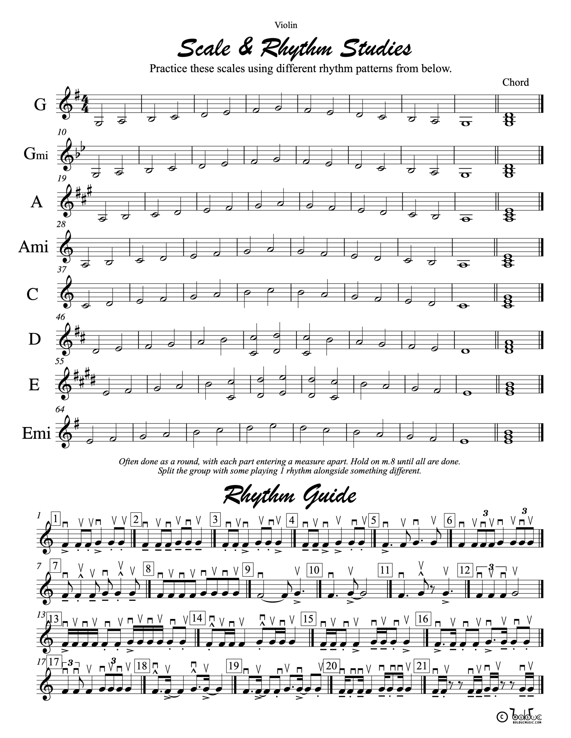 Violin Tuning Cadences
